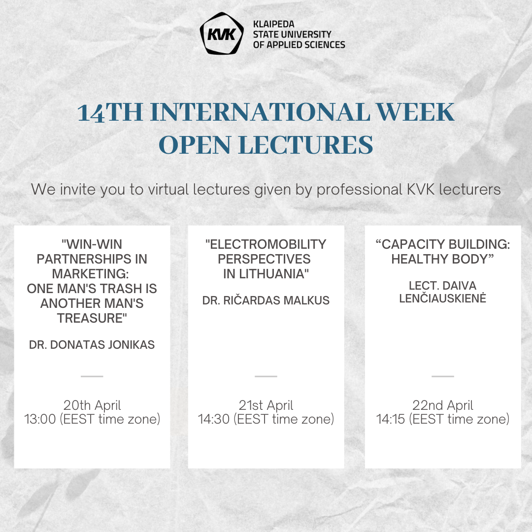 14th International Week Open lectures 1